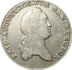 Монета 1 талер 1775 Саксония Германия