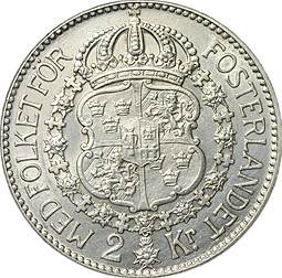 Монета 2 кроны 1938 G Швеция