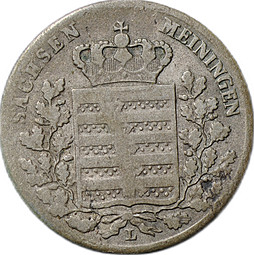 Монета 3 крейцера 1834 Саксен-Мейнинген