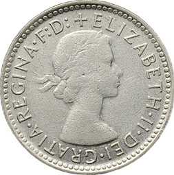 Монета 6 пенсов 1956 Австралия