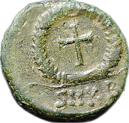 Монета Фоллис Феодосий II (402-450) Римская Империя