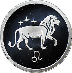Жетон Знаки Зодиака Лев 1 грамм серебро СПМД