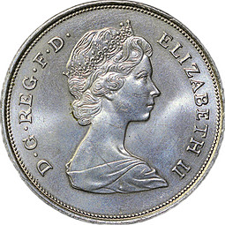 Монета 1 крона (25 новых пенсов) 1981 Свадьба Принца Чарльза и принцессы Дианы Великобритания (в коробке)