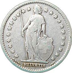 Монета 1 франк 1913 Швейцария