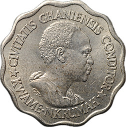 Монета 5 песев 1965 Гана
