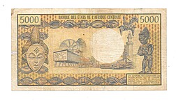 Банкнота 5000 франков 1974 Чад 