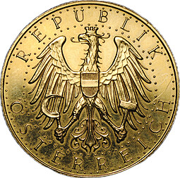 Монета 100 шиллингов 1928 Австрия