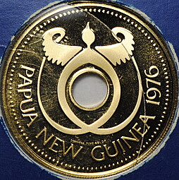 Монета 100 кина 1976 1-я годовщина Независимости Папуа Новая Гвинея