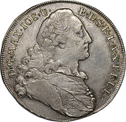 Монета 1 талер 1771 Бавария