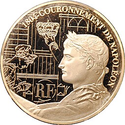 Монета 10 евро 2004 200 лет коронации Наполеона I Франция
