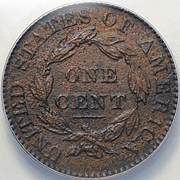 Монета 1 цент 1829 США
