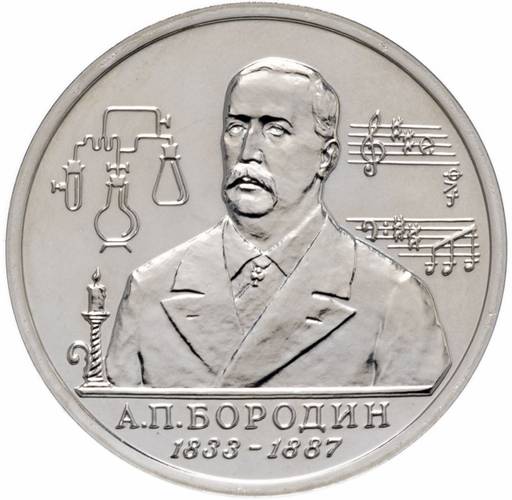 Монета 1 Рубль 1993 ММД А.П. Бородин