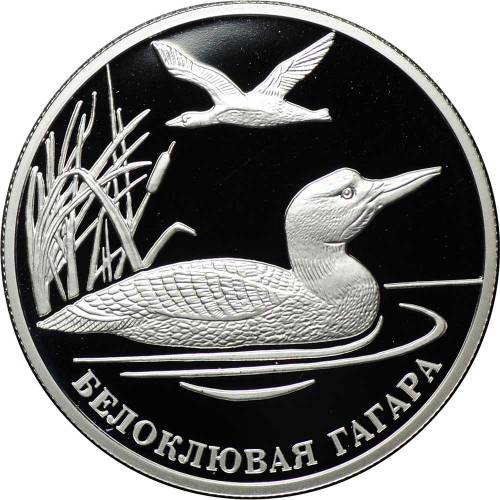 Монета 2 рубля 2012 ММД Красная книга - Белоклювая гагара