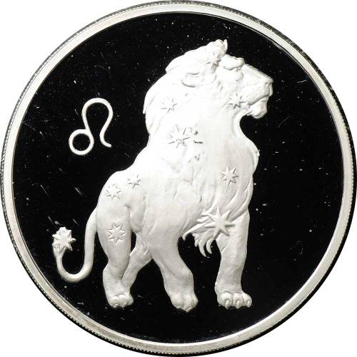 Монета 3 рубля 2003 ММД Знаки зодиака Лев