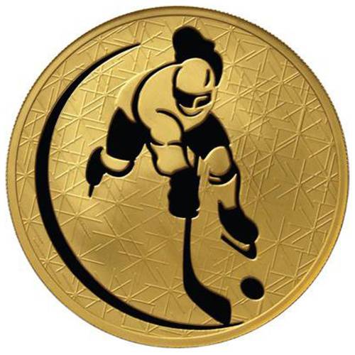 Монета 200 рублей 2010 ММД Зимние виды спорта. Хоккей