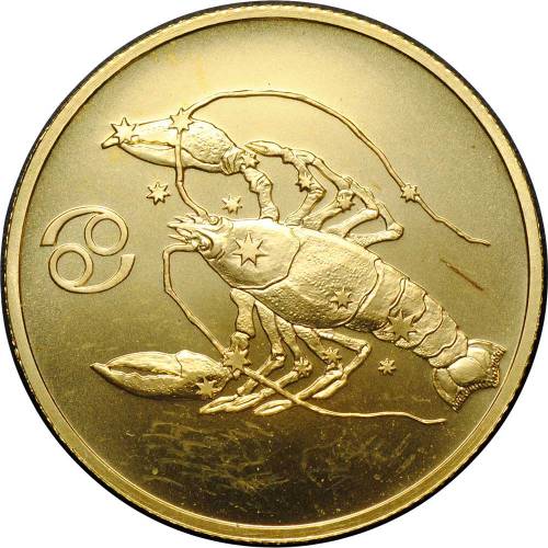 Монета 50 рублей 2004 СПМД Знаки Зодиака Рак