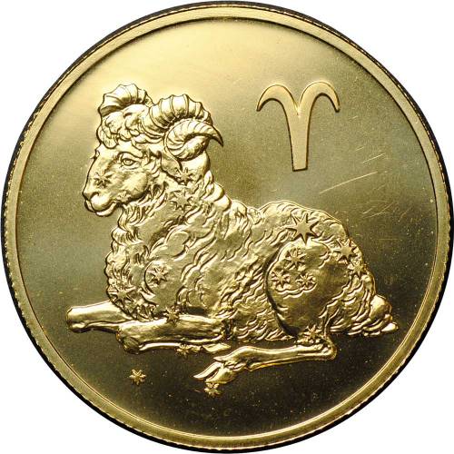 Монета 50 рублей 2004 СПМД Знаки Зодиака Овен