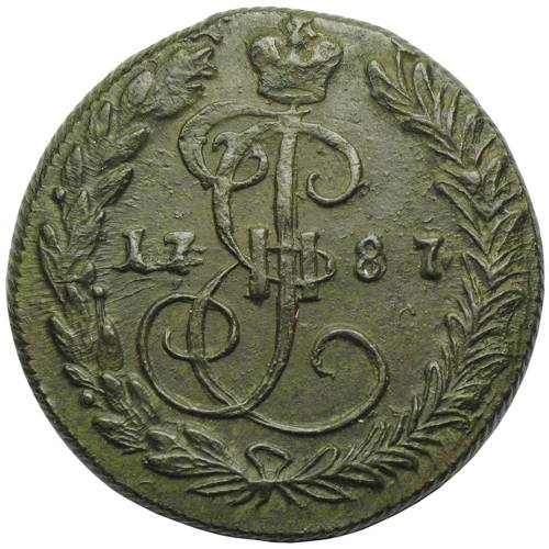 Монета Денга 1787 КМ
