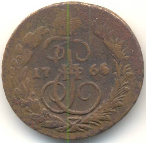 Монета 1 Копейка 1766 ММ