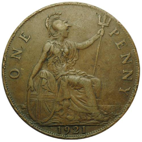 Монета 1 пенни 1921 Великобритания