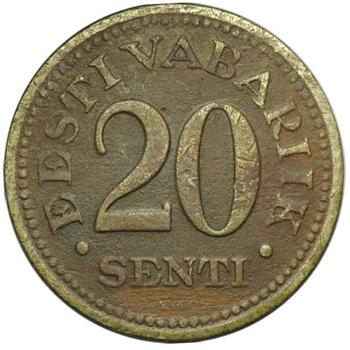 Монета 20 центов 1935 Эстония