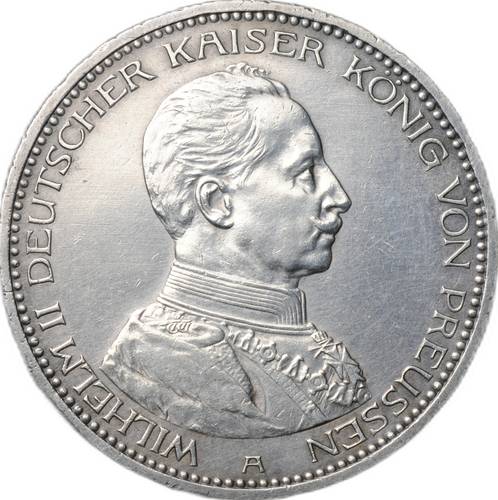 Монета 5 марок 1913 A Пруссия Германия