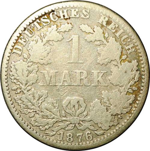 Монета 1 марка 1876 A Германия