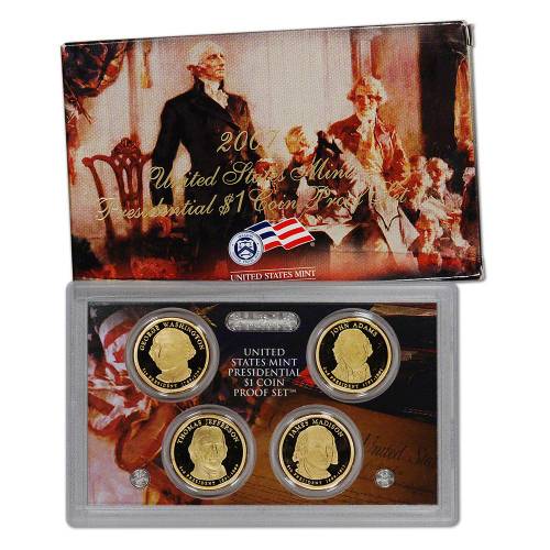 Монета Президентский набор США 1 доллар 2007 Proof Set