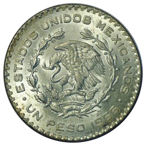 Монета 1 песо 1966 Мексика