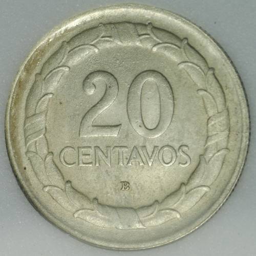 Монета 20 сентаво 1945 Колумбия
