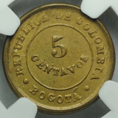 Монета 5 центов 1901 Колумбия