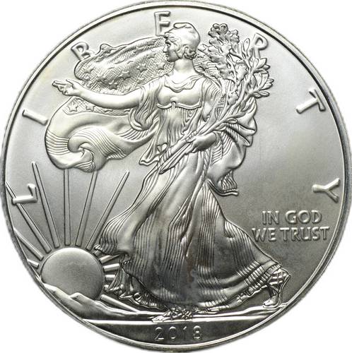 Монета 1 доллар 2018 Шагающая свобода США