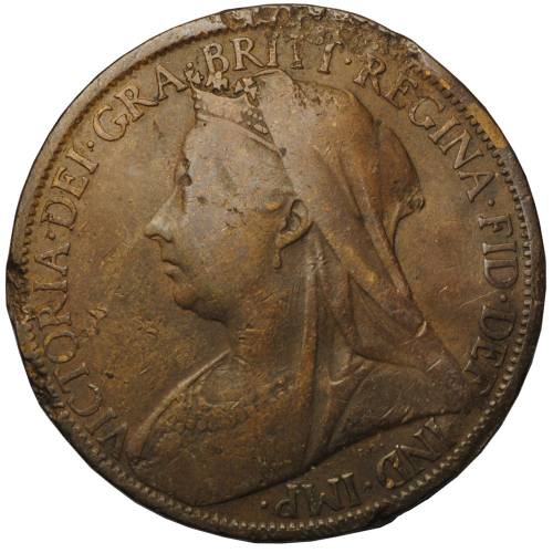 Монета 1 пенни 1899 Великобритания