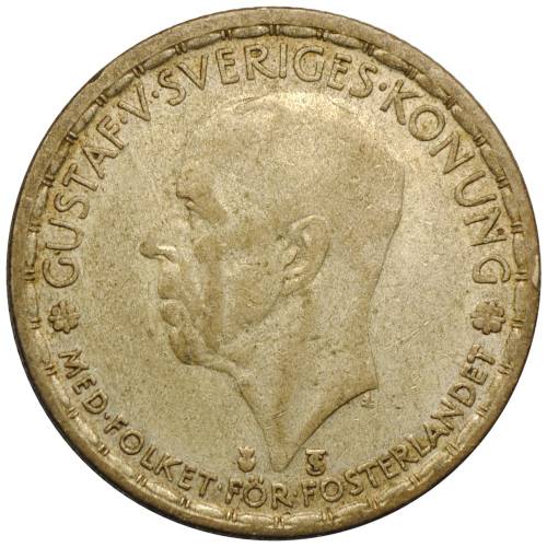 Монета 1 крона 1948 Швеция
