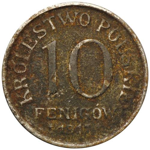Монета 10 фенигов 1917 Польша