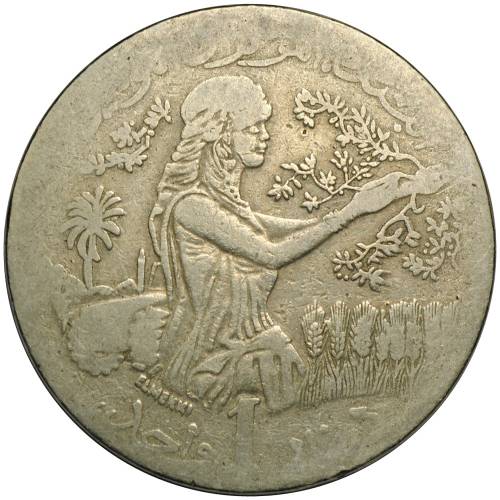 Монета 1 динар 1990 Тунис