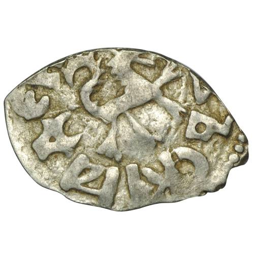 Монета Денга Псковская республика 1425 - 1510 Барс вправо