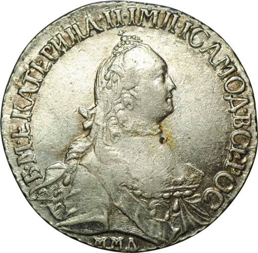 Монета Полуполтинник 1766 ММД EI