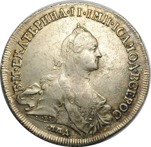 Монета Полтина 1762 ММД TI ДМ Екатерины 2