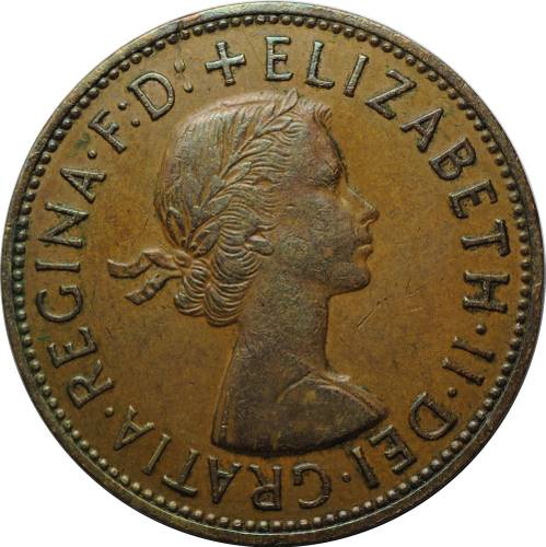 Монета 1 пенни 1962 Великобритания