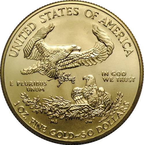 Монета 50 долларов 2015 США