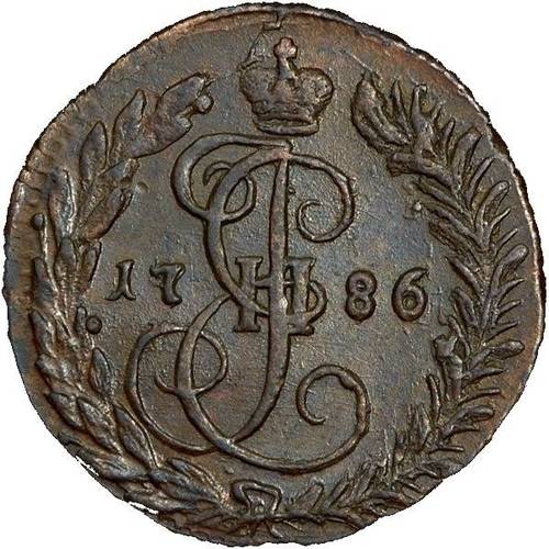 Монета Денга 1786 КМ