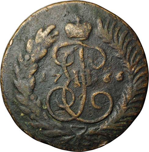 Монета 2 копейки 1766 без букв