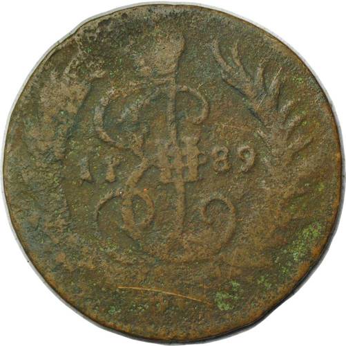 Монета Денга 1789 без обозначения монетного двора