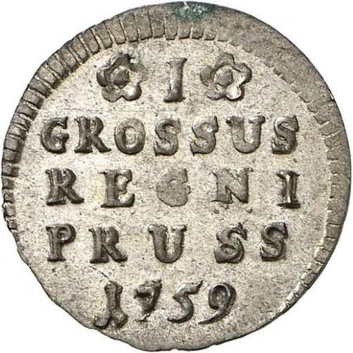 Монета 1 грош 1759 Для Пруссии