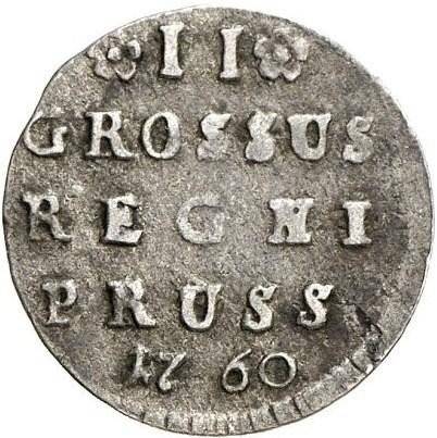 Монета 2 гроша 1760 Для Пруссии