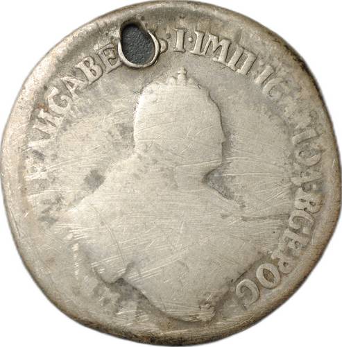 Монета Полуполтинник 1751 ММД