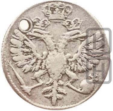 Монета Гривенник 1710 МД Пробный