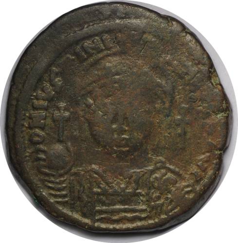 Монета Фоллис 546 Византия Юстиниан I, 20 год правления