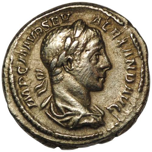 Монета Денарий 222-235 годов Римская империя Александр Север